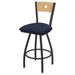 Holland Bar Stool Voltaire Swivel Stool Upholstered/Metal in Gray/Blue/Yellow | 36 | Wayfair X83036PWNatMplB014