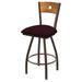 Holland Bar Stool Voltaire Swivel Stool Upholstered/Metal in Red/Brown | 36 | Wayfair X83036BZMedMplB005