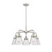 Longshore Tides Cone 5 - Light Glass Dimmable Cone Chandelier Glass in Gray/White | 14.75 H x 24.25 W x 24.25 D in | Wayfair