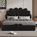 House of Hampton® Jaramy Vegan Leather Platform Storage Bed Upholstered/Metal/Faux leather in Black | 46.5 H x 62.8 W x 83.5 D in | Wayfair