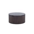 Latitude Run® Handmade Round Coffee Table Side Table End Table Wood in Black/Brown/Gray | 13.77 H x 27.55 W x 27.55 D in | Wayfair