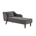 Mercer41 Torcato Upholstered Chaise Lounge Wood/Velvet in Gray | 26.4 H x 27.5 W x 58.3 D in | Wayfair C49B583078AE40D59FA3BB2C692E5CB0