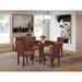 Red Barrel Studio® Sivan Rectangular 48" L x 30" W Dining Set Wood/Upholstered in Brown | 30 H in | Wayfair 44B8E921C043479E9AEC62C35414622C