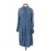 Andrea Jovine Casual Dress: Blue Dresses - Women's Size Small