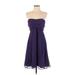 J.Crew Casual Dress - A-Line Strapless Sleeveless: Purple Solid Dresses - Women's Size 2