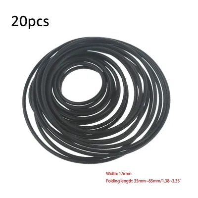 20 Stück Universal 1mm 1,5mm Kassette Ersatz Gummi CD DVD Kassette Recorder Plattenspieler Gurt Image