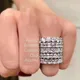 9 stile Eternity Labor Diamant cz Ring 925 sterling silber Bijou Verlobung Hochzeit band Ringe für