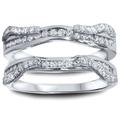 Pompeii3 3/4ct Diamond Guard Insert Ring 14K White Gold