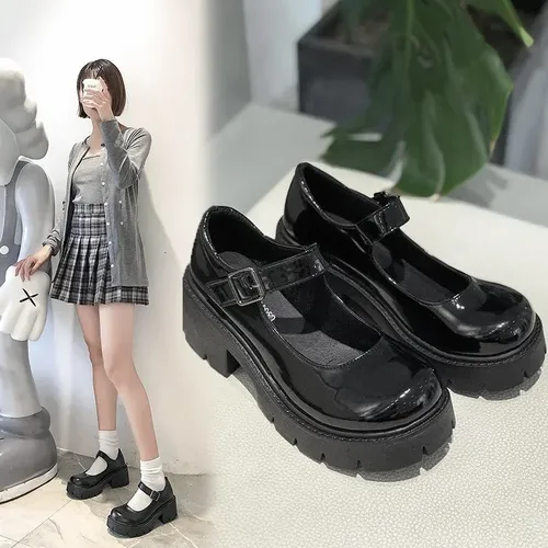 Schuhe Lolita Frauen japanischen Stil Mary Jane Vintage Mädchen High Heel Plattform College-Student