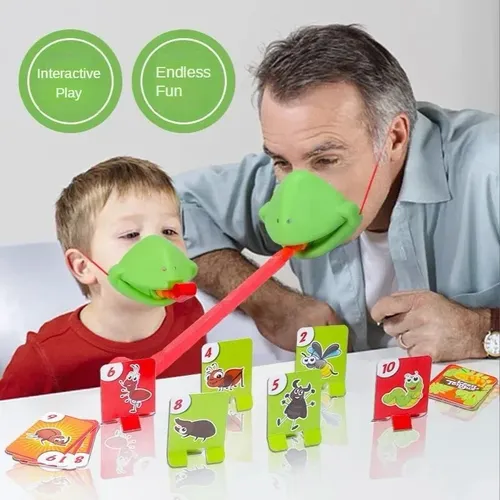 Tiktok lustige Spielzeuge Frosch Eidechse Maske wedeln Zunge lecken Karten Brettspiele