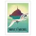 Le Mont Saint Michel Normandy France - Vintage Travel Poster by Pierre Fix-Masseau c.1937 - Fine Art Matte Paper Print (Unframed) 18x24in