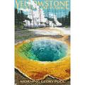Lantern Press - Yellowstone National Park Wyoming Morning Glory Pool Wall Poster 22.375 x 34