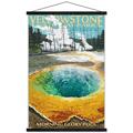 Lantern Press - Yellowstone National Park Wyoming Morning Glory Pool Wall Poster with Magnetic Frame 22.375 x 34