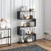 Modern Wooden S-Shaped 5 Tier Room Dividing Bookcase