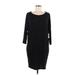 Old Navy Casual Dress - Shift Scoop Neck 3/4 sleeves: Black Solid Dresses - New - Women's Size Medium