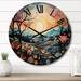 Designart "Sian Art Mandala Sky III" Asian Art Oversized Wood Wall Clock