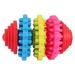 Colorful Gear Pet Toy TPR Rubber Pet Dog Puppy Bite-Resistant Molar Squeak Scratch Chew Toy Dog Teeth Health Bite Toy Colorful Gear Swivel Dog Toy for Teeth Cleaning