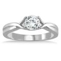 SZUL Women s 1/2 Carat Diamond Solitaire Ring in 14K White Gold (J-K-L Color I2-I3 Clarity)