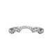 0.50 Carat Ring Wedding Band Wedding Ring Curved Desgin With Diamond Moissanite Anniversary Ring With 18K White Gold Plating Promise Ring Anniversary Gift