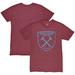 Men's 1863FC Claret West Ham United Mono Crest Twisted Tri-Blend Slub T-Shirt