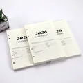 2026 Diario Agenda Planner Notebook A5 Inserto Ricariche 6 Fori Sciolto Foglia A Spirale Raccoglitore Ad Anelli Diario Planner Nucleo Interno 80g di Carta