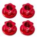 M10 Durable Track Wheel Nuts Bicycle Fixie Axle Screw For Rear Hub 4Pcs (Red)