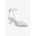 Wide Width Women's Ransel Sandal by J. Renee in Clear Silver (Size 8 1/2 W)