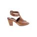 Paul Green Heels: Tan Print Shoes - Women's Size 6 1/2 - Open Toe