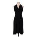 Jones Wear Dress Casual Dress - Party V-Neck Sleeveless: Black Print Dresses - Women's Size 10