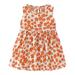 EHQJNJ Baby Girls Clothing Summer 3-6 Summer Toddler Girls Sleeveless Sundress Floral Prints Ruffles Dress Casual Dress Clothes Orange Camouflage Toddler 3T