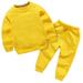 Winter Savings Clearance 2023! Itsun Toddler Boy Fall Outfits Fall Outfits for Toddler Girl Boy Long Sleeve Top and Long Pants Set Toddler Sweatsuits Yellow 5-6 Years