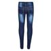 Kids Girls Stretch Skinny Jeans Fashion High Waisted Ripped Denim Pants Casual Slim Fit Jeans Trousers 3-13Y