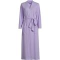 Long Sleeve Cotton Dressing Gown, Mid-calf Length, Women, size: 10-12, regular, Purple, Cotton, by Lands' End