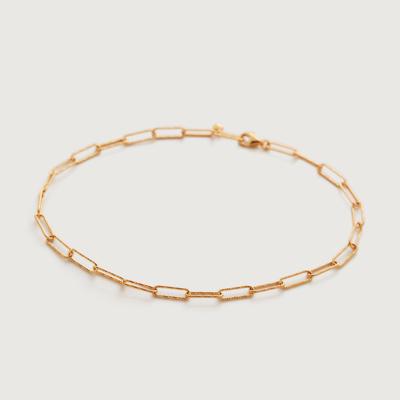 Gold Alta Textured Chain Anklet