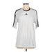 Adidas Active T-Shirt: Silver Solid Activewear - Women's Size Medium