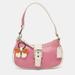 Coach Bags | Coach Pink/White Leather Hampton Buckle Baguette Bag | Color: Pink | Size: Os