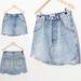 Free People Skirts | Free People We The Free High Waist Distressed Cut Off Denim Cotton Jean Skirt 31 | Color: Blue | Size: 31