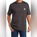 Carhartt Shirts | Carhartt Men's Carbon Heather Workwear Short Sleeve Pocket T-Shirt Size Xl | Color: Black/Gray | Size: Xl