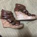 American Eagle Outfitters Shoes | Brown American Eagle Wedges. Zip Back. Great Condition Size 5 | Color: Brown | Size: 5