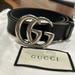 Gucci Accessories | Black Leather Gucci Belt With Double G Buckle | Color: Black | Size: Os