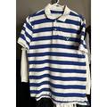 American Eagle Outfitters Shirts | American Eagle Outfitters Shirt Mens Size Xl White Striped Golf Polo Classic Fit | Color: White | Size: Xl