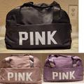 Pink Victoria's Secret Bags | Pink - Nylon Duffle Bag - Gym Sports Travel Bag - New | Color: Black/Pink | Size: Various