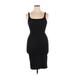 Trafaluc by Zara Casual Dress - Bodycon Scoop Neck Sleeveless: Black Print Dresses - Women's Size Large