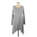 Moa Moa Casual Dress - Sweater Dress: Gray Marled Dresses - Women's Size Large