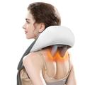 Back Neck Shoulder Massager with Heat Electric Shiatsu Deep Tissue Kneading Massagers for Relief On Leg Full Body Muscle Kneading Neck Massager for Relief Deep Tissue