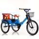 Folding kids cruiser trike,toddler pedal tricycle for age 3-10,tandem tricycle with foldable rear seat,adjustable cargo trike with rear cabin,spoke pneumatic wheel