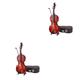 Vaguelly 2pcs Mini Musical Model Violin Crafts Desktop Decoration Musical Instrument Model Mini Music Instrument Violin Figure Mini Violin Model Mini Model Music Table Baby Wooden Handheld