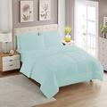 Sweet Home Collection Ultra Soft Down Alternative Set & Luxurious Bed Sheets, Polyester, Aqua, Queen