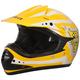 Zorax Yellow/White L (53-54cm) Kids Children Motocross Motorbike Helmet MX ATV Dirt Bike Helmet ECE 22-06