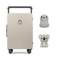 TUPLUS Suitcase ABS Hard Shell Luggage with 4 Spinner Wheels Hold Check in Travel Case with TSA Lock, Balance Series(Beige,24 Inch-62L)